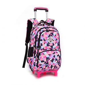 CONPHERON Gar&ccedil;ons Filles Sac &agrave; Dos de Chariot avec 6 roulettes, Enfant Sac d'&eacute;cole Roulant &Eacute;cole Primaire Livre Bagage Etudiant Imperm&eacute;able pour Voyage &Eacute;tude (CONPHERON, neuf)