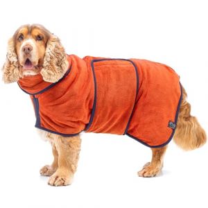 Lucky Paws® Peignoir Chien - Peignoir pour Chien à Double Couche - Peignoir Chien Super absorbante et Serviette pour Chien Ultra Douce en Un Seul Accessoire Chien Luxueux (XXXL, Ambre) (Lucky Paws, neuf)