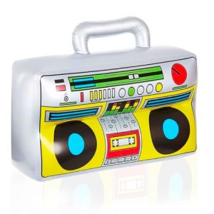 Lot de 10 x Bulles gonflables r&eacute;tro Hip hop Walkman 80 90 Accessoires de f&ecirc;te Costume Salle de Bain Carnaval Bouton assi (10 pi&egrave;ces) (TK Gruppe GmbH, neuf)