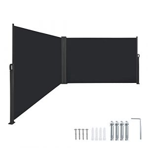 Froadp Auvents de V&eacute;randa Ext&eacute;rieur, 200x600cm Stores Lat&eacute;ral Extensible pour Patio, Paravent &eacute;cran en Polyester R&eacute;sistant, Brise Vue R&eacute;tractable pour Priv&eacute;e de Balcons Terrasses(Anthracite) (CHIC Shop, neuf)