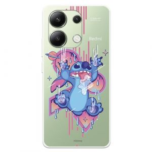 Coque compatible avec Xiaomi Redmi Note 13 4G Officielle Disney Stitch Graffiti Coque en silicone transparent souple sous licence officielle Lilo & Stitch (La Casa de Las Carcasas, neuf)