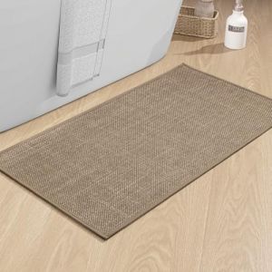 chakme Tapis de bain antidérapant 43 x 81 cm avec dos en caoutchouc antidérapant lavable Tapis de bain Tapis de bain Tapis de bain Tapis de bain Tapis de douche Tapis de bain Tapis de douche Marron (YouFeng Trading, neuf)