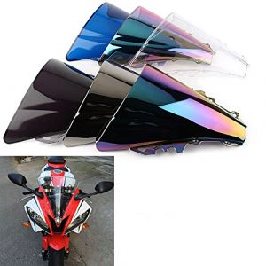 Pare-Brise de Pare-Brise de déflecteurs de Vent de Double Bulle de Moto pour Yamaha YZF R6 2006 2007 (Transparent) (JaneShop, neuf)