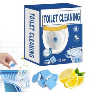 Tablettes WC, Produit Nettoyant WC, Nettoyant Toilette, WC Power Activ' Océan, Tablettes WC Action Nettoyante, Anti-Calcaire, Désodorisante (16, 1PCS) (DianY, neuf)