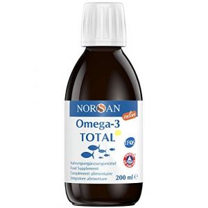 NORSAN Premium huile de poisson omega 3 Total Citron hautement dos&eacute; 200 ml / 2.000mg d&rsquo; omega 3 dose journali&egrave;re/fish oil omega 3 1120mg EPA & 536mg DHA/huile poisson avec 800 IU de vitamine D3 (NORSAN, neuf)