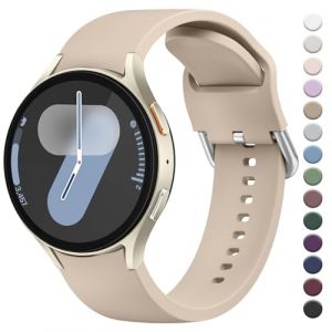 Compatible avec Samsung Galaxy Watch 7 6 5 4 Bracelet 40mm 44mm Femmes Hommes, Bracelet Sport en Silicone Souple pour Galaxy Wat ch FE/gala xy watch 5 pro, galaxy watch 6/4 Classic (Thé À Lait) (XingDTX, neuf)