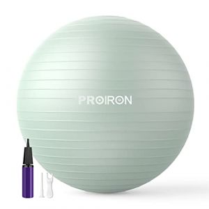 PROIRON Ballon de Gymnastique Ballon d'exercices Fitness Tr&egrave;s &eacute;pais avec mouvements de Yoga,65CM Swiss Ball, Ballon de Gym avec Pompe Rapide, Anti-&eacute;clatement et Anti-d&eacute;rapant Yoga Ball,Vert (Regent Fitness, neuf)