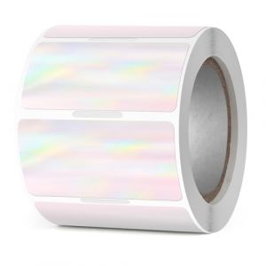 YIKIADA &Eacute;tiquettes thermiques holographiques en vinyle de 25 x 50 mm, autocollantes, arc-en-ciel, imprimables, rouleau d'autocollants imperm&eacute;ables pour imprimante pour code QR, &eacute;tiquettes de nom 300 (YIJIADA, neuf)