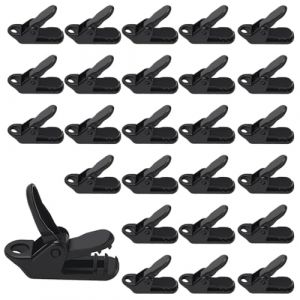 Lyeteung 25 Pi&egrave;ces Tente Clips, Clip de B&acirc;che en Plastique, Pinces Clips de B&acirc;che de Tente, Clips de B&acirc;che Auvents pour l'ext&eacute;rieur Camping, Noir (Lyeteung, neuf)