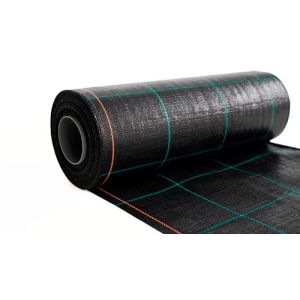EraGreen Tissu &agrave; bandelettes 100 g/m&sup2; (5,0 m x 3,0 m), film anti-mauvaises herbes r&eacute;sistant, g&eacute;otextile, film de sol, film de jardin, enclos, perm&eacute;able &agrave; l'eau, stable aux UV (EraGreen, neuf)