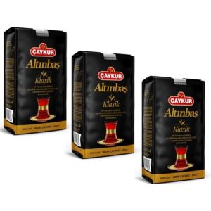 Lot de 3 x 500 g de th&eacute; Caykur Altinbas - Th&eacute; noir turc en vrac + porte-cl&eacute;s Orient Nazar (Trinovi, neuf)