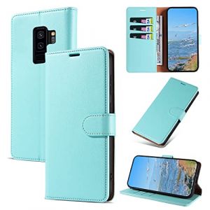 KKEIKO Coque pour Galaxy S9 Plus, Antichoc Magnetique &Eacute;tui &agrave; Rabat avec Porte Cartes, Portefeuille Housse en Cuir PU pour Samsung Galaxy S9 Plus, Vert (KKEIKO, neuf)