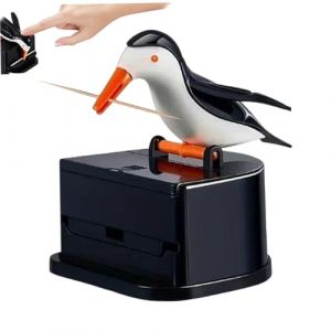 Obelunrp Dispensateur de Cure-Dents Penguin, Distributeur de Cure-Dents &agrave; Vide d'oiseau Intelligent, Porte- automatiques, Porte-dent des distributeurs pour Les Restaurants &agrave; Domicile (HuiHaos, neuf)
