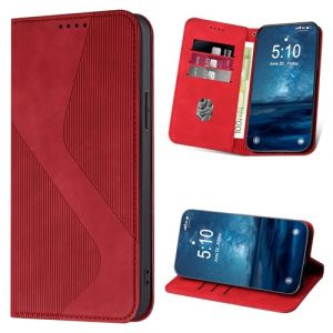 YIRRANZD Coque pour Samsung Galaxy J3 2017, Protection Housse en Cuir PU Portefeuille [Porte Cartes], Flip Case Antichoc Etui &agrave; Rabat pour Samsung J3 2017 (Rouge) (YIRRANZD, neuf)