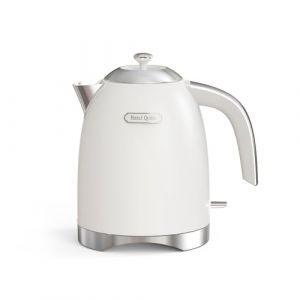 Hazel Quinn Bouilloire Electrique Acier Inoxydable sans Plastique, Bouillir Rapidement, Bouilloire Design sans Bpa, sans Fil, avec Arr&ecirc;t Automatique, 1,7 Litre 2200 Watts, Blanc Perle (Quinn Home Life, neuf)