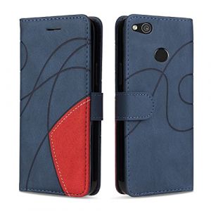KKEIKO Coque pour Huawei P8 Lite 2017 / P9 Lite 2017 / Honor 8 Lite, Antichoc Étui à Rabat avec Porte Cartes, Magnetique Portefeuille Coque en PU Cuir pour Huawei P8 Lite 2017 / Honor 8 Lite, Bleu (KKEIKO, neuf)