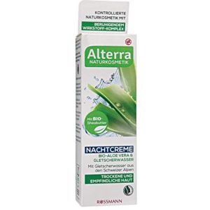Alterra Crème de nuit à l'aloe vera bio pour peaux sèches et sensibles - 50 ml (FinestShopping, neuf)