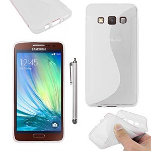 ebestStar - Coque Compatible avec Samsung A3 Galaxy (2015) SM-A500F Etui Housse Silicone Gel TPU Souple Motif S-Line + Stylet, Transparent [Appareil: 130.1 x 65.5 x 6.9mm, 4.5''] (ebestPro-fr, neuf)