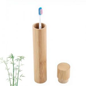 VIFERR &Eacute;tui &agrave; Brosse &agrave; Dents, Porte-Brosse &agrave; Dents en Bambou, &eacute;tui de Rangement Portable Tube de bo&icirc;te &agrave; Brosse &agrave; Dents Naturelle pour Les Voyage en Plein air Adultes Enfants (VIFER, neuf)