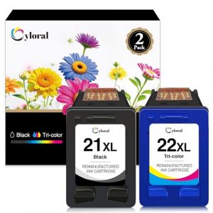 Cyloral 21XL 22XL Cartouche pour HP 21 et 22 Deskjet 3910 3920 3930 F4180 PSC 1402 1403 1406 OfficeJet 4315 5600 5610 FAX 1250 3180 PSC 1410 Imprimante Cartouche encre Pour HP 21 22 XL Noir et Couleur (Cyloral France Cartouche encre, neuf)