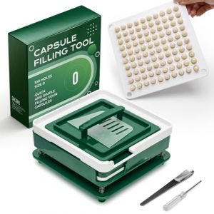 Angtai JN Machine de Remplissage de Capsules de Taille 0-Pour 100 Gélules, Remplisseur Utilisé avec des Gélules Vides Végétales ou de Gélatine Taille 0, Instructions Détaillées avec Manuel (angtai JN, neuf)