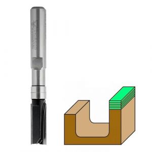 Fraiser FRAISE À COPIER avec roulement pour bois, diamètre 6,4 mm, queue 6 mm – pour défonceuse et affleureuse (Fraisertools, neuf)