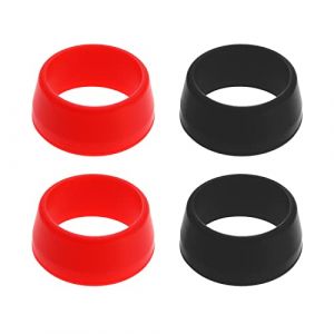 SG Store 4pcs Tige de Selle de V&eacute;lo Anneau en Caoutchouc Haute Compatibilit&eacute; &Eacute;tanche Silicone VTT Tige de Selle Housse de Protection pour Tige de Selle Diam&egrave;tre 25-30mm, Rouge et Noir (Sundry Goods Store, neuf)