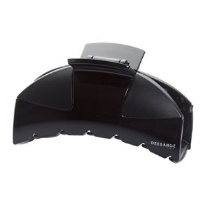DESSANGE Pince &agrave; cheveux double dents Noir, 7cm, Unit&eacute;, Mariage, Femme, Unisex, Plastique, Uni, Clamp (CHANNEL TOYS, neuf)