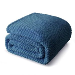 Whale Flotilla Plaid Couverture Polaire 130x170cm, Plaid Jet&eacute; de Canap&eacute;, Couverture Canape Lit Microfibre Confortable Chaud et Doux, Bleu Marine (Whale Flotilla FR, neuf)