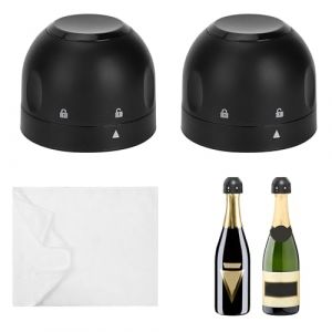 CZNBZIU Bouchon À Vin Pétillant Réutilisable 2Pcs Bouchon À Champagne Black Bouchon Bouteille Champagne Cadeau Pour Les Amateurs De Vin Et De Champagne (GuangZhouQianLingXueShangMaoYouXianGongSi, neuf)