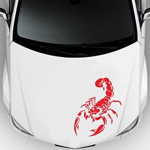 Autocollant Capot de Voiture Sticker Réfléchissant Motif Scorpion (Rouge) (BWGHBH-FR, neuf)