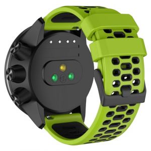 ISABAKE 24MM Bracelet Silicone pour Suunto 9/9 Baro /9 Titanium/D5 /7, 24MM Bracelets de Remplacement pour Suunto Spartan Sport/Sport Wrist HR/Traverse 24mm/Smartwatch 2 SW2 (Isabake, neuf)