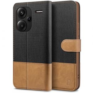 BEZ Coque pour Redmi Note 13 Pro Plus 5G, Etui pour Xiaomi Redmi Note 13 Pro Plus 5G Housse en Cuir de Protection, Portefeuille en Cuir Polyuréthane, Pochette pour Monnaie, Fermeture Magnétique, Noir (TheBlingZ., neuf)