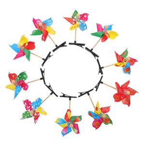DEARMAMY 20 Pièces Carte moulin à vent pinces crocodiles pour filles Barrettes pinces à cheveux enfants jolies barrettes à cheveux mini coiffure en plein air décoration de cheveux Plastique (Telinei, neuf)