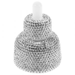 WRITWAA Flacons d'huiles essentielles rechargeables en verre, compte-gouttes de 30 ml, format voyage, flacon distributeur pour aromathérapie, strass pour une distribution précise (Saieli, neuf)