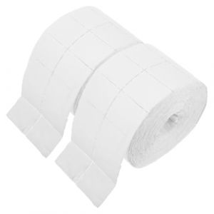 TOGEVAL 2 Rouleaux de Lingettes D&eacute;maquillantes Non Pelucheuses pour Ongles Papier Exfoliant Absorbant pour Vernis &agrave; Ongles 500 Feuilles par Rouleau pour Manucure et Voyage (BOBOLING, neuf)