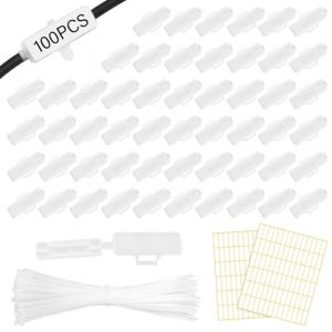 Itharon 100 Pi&egrave;ces Bo&icirc;te d'Identification d'&Eacute;tiquettes pour C&acirc;bles, &Eacute;tiquetage pour C&acirc;bles, Marquage de C&acirc;bles, pour C&acirc;bles &mdash; Contient 100 Marqueurs de C&acirc;ble, 100 Attaches de C&acirc;bles, 168 &Eacute;tiquettes (SALKARENA, neuf)