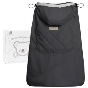 Bebear Winter Cover for Baby Carrier Warm Universal Hoodie Baby Carrier Cover for All Seasons(Dark Grey) (BEBAMOUR, neuf)