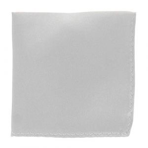 Pochette Costume Gris Argent - Mouchoir de Poche Homme Argenté - Accessoire Carré Poche de Veste - Mariage, Cérémonie (cravateSlim FR, neuf)