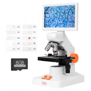 Microscope Numérique 4K pour Enfants Adultes, MatataStudio MT3-4 Microscope Biologique Professionnel 1200X avec écran 7" 1080P LCD, 5MP CMOS, Diapositives avec Échantillon pour École Lab Domicile (Matatalab, neuf)