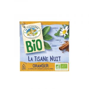 LA TISANI&Egrave;RE LA TISANE BIO NUIT FLEUR D'ORANGER 30G, LA TISANIERE, LOT DE 4 (IC-Boutique, neuf)