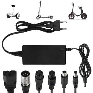 Ketliyaze Chargeur Trotinette Electrique, 42V 2A Chargeur Hoverboard avec 6 Connecteurs,36V Chargeur Universel Batterie de Trottinette pour Xiaomi M365/Pro 2,Monocycle,Hoverboard,Scooter Électrique (XianBei, neuf)