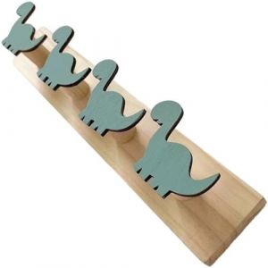 Crochet &Agrave; Serviette en Bois Dinosaure Pat&egrave;re D&eacute;coratif Animal Dinosaure Crochet Mural Mignon Manteau Chapeau Porte Cintre Multifonctionnel (Yelschwa, neuf)