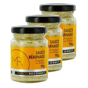 Lot 3x Sauce b&eacute;arnaise - Fabriqu&eacute;e en France - MR - pot 90g (Toilinux, neuf)