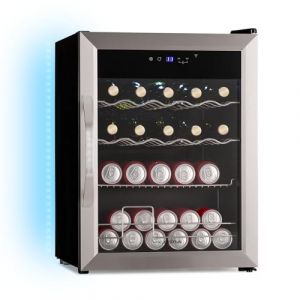 Klarstein Coachella 65 Smart Frigo à Boissons - 60L Réfrigérateur à Boissons, WiFi, LED, 3-18°C, Acier Inoxydable, Étagères Amovibles, Silencieux, R600a Écologique (Klarstein France, neuf)