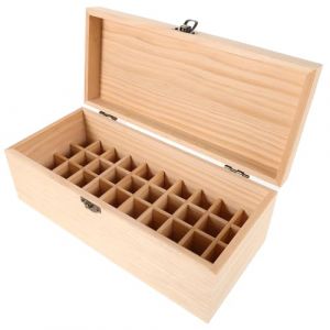 Cabilock Bo&icirc;te de Rangement Bois pour Huiles Essentielles Coffret Pin Compartiments Support Organis&eacute; pour Flacons Huiles Rangement Pratique pour Maison et Spa (Nadine Quick, neuf)
