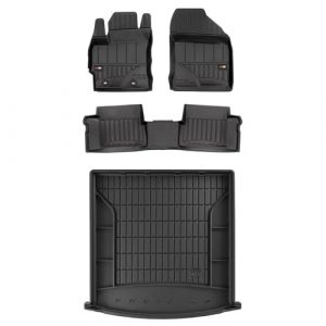 MOTOS Kit de tapis de sol en caoutchouc et tapis de coffre pour Toyota Auris II 2012-2018 Am&eacute;liorez votre confort de voyage avec tapis antid&eacute;rapant voiture 3D- Tapis de sol voiture tous temps, protect (MOTOS EU, neuf)