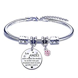 FGHJK Cadeau Femme Amie Noel Cadeau Meilleure Amie Anniversaire Bracelet pour Amie Meilleure Amie Amiti&eacute; Bracelet Femme (1) (yileidianzishangwu, neuf)