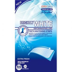 Bandes de Blanchiment des Dents LOVELY SMILE Premium - 25 séances de blanchiment - 50 - Blanchiment Dentaire - Sans peroxyde - Effet rapide - Sans danger pour l'émail dentaire, 50 WHITE-STRIPS (Lovely Smile, neuf)