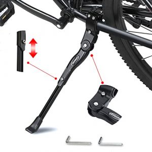 ANWONE B&eacute;quille de v&eacute;lo 22-28 Pouces, R&eacute;glable B&eacute;quilles pour V&eacute;lo, Universal Alliage d'aluminium B&eacute;quille de Velo Adulte, Bike Stand avec Pied en Caoutchouc Antid&eacute;rapant pour VTT/MTB/700C, Noir (ANWONE, neuf)